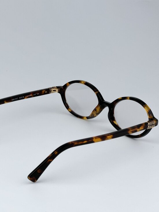 Miu Miu MU04ZS VAU08N BRAND NEW Sunglasses Honey Havana Clear Blue Light Filter main image 11